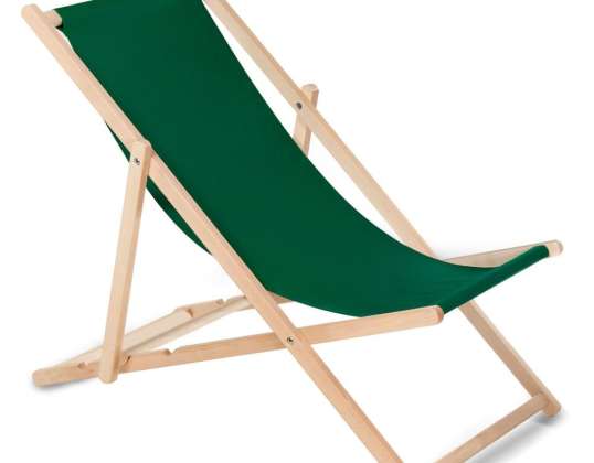 Tumbona clásica de haya GreenBlue GB183 verde oscuro