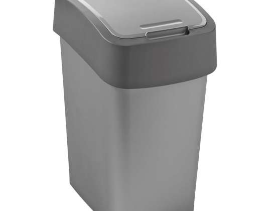 Lixeira Curver Flip 25L Prata
