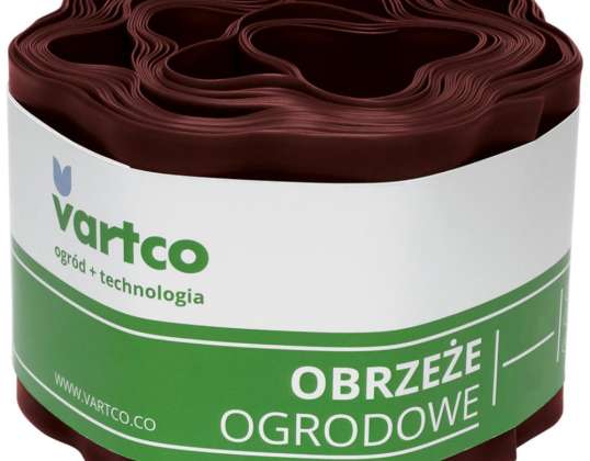 Wellige Gartenumrandung 20cm x 9m Vartco braun