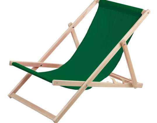 Strandstol. træ grøn