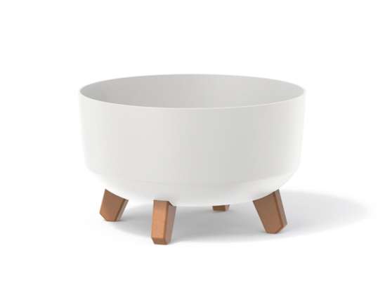 Doniczka Gracia Low DGRL300L white
