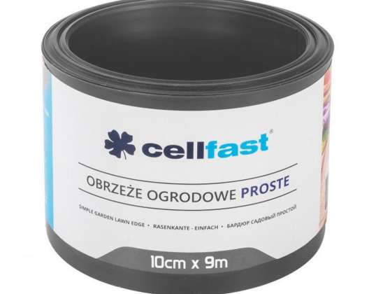 Enkel hageavskilling 10cm x 9m Cellfast grafitt