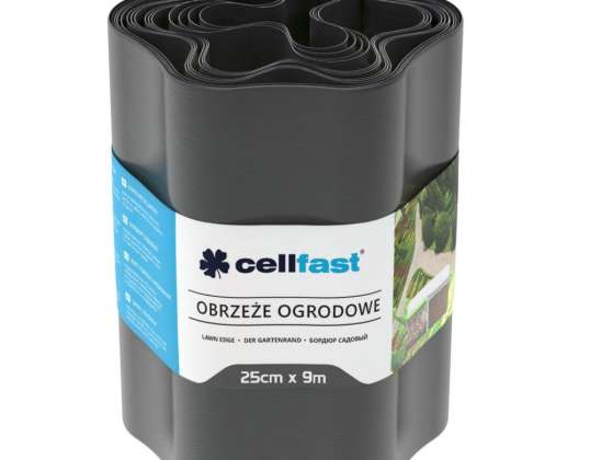 Garden Edge 25cm x 9m Cellfast Graphite