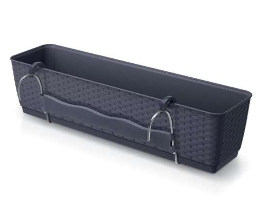 Doniczka z hakami Ratolla Case DRL600PW antracyt