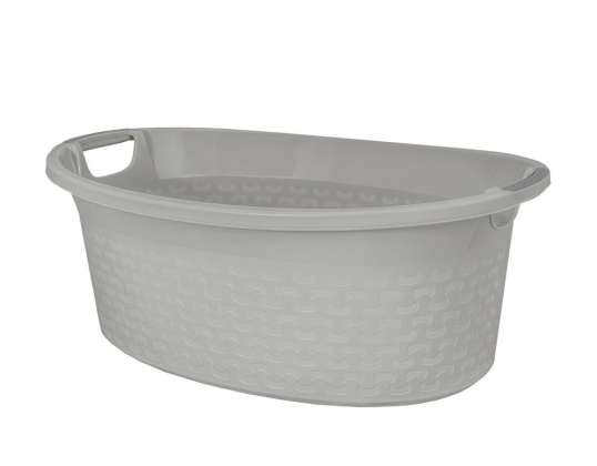 Miska wanienka med håndtag Branq Cotton 40L lys grå