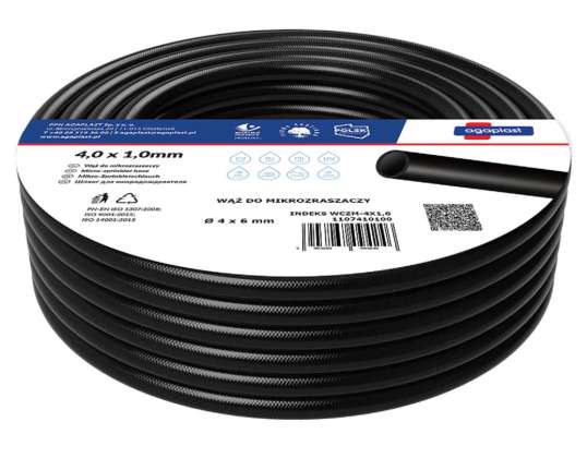 Vartco Micro Tuyau d’arrosage 4.0mm x 1.0mm 50mb