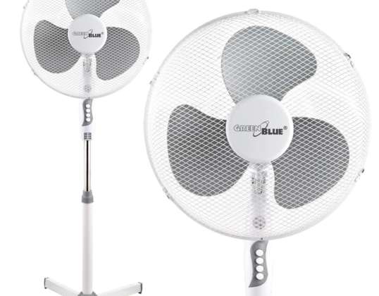 GreenBlue.40W ανεμιστήρα δαπέδου. με 3 επίπεδα Πολεμικής Αεροπορίας. 1,20 μ. ύψος. Καλώδιο 1,5μ. GB560 UK Έκδοση