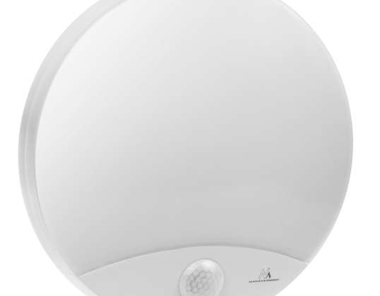 Liiketunnistimella varustettu LED-valaisin Maclean. infrapuna. valkoinen väri. 10W. IP44. luonnollinen valkoinen väri 4000K. 900lm. MCE357 W