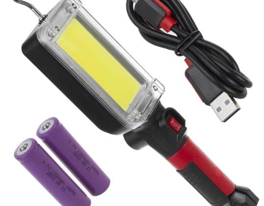 Mıknatıslı COB Atölye Lambası Maclean. 2x1200mAh. 700lm. USB Tip C/Micro USB. MCE307