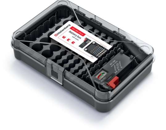 Organizer für Batterien mit Batterietester Kistenberg Battery Box KBBT