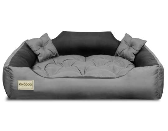 Liegefläche aus Mikrofaser 80x60 / 100x75 cm grau-schwarz