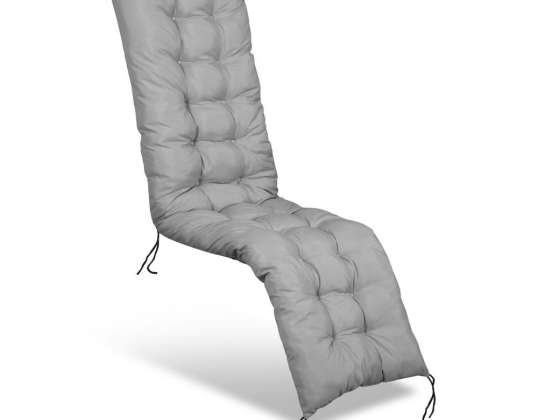 Ljusgrå trädgårdsdyna till solstol. Mikrofiber