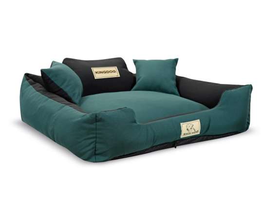 Removable Anti-Slip Dog Bed MM44 100x75cm Green KingDog