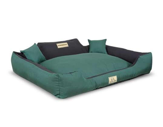 Abnehmbares rutschfestes Hundebett MM44 115x95cm grün KingDog