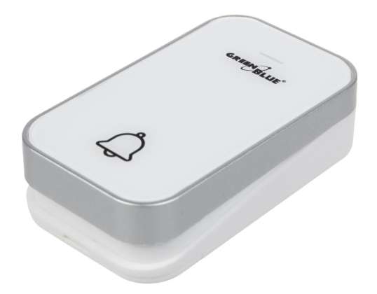 Kinetischer Sender für drahtlosen Türgong GreenBlue. Ohne Batterie. Weiß. Reichweite bis zu 200m. IP44. GB158 W