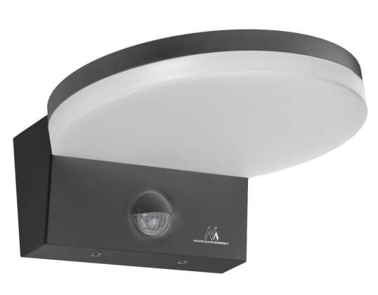 LED λάμπα με αισθητήρα κίνησης Maclean. αισθητήρας κίνησης PIR. γκρι χρώμα. 15W. IP65. 1560lm. ουδέτερο λευκό χρώμα 4000K MCE344 GR