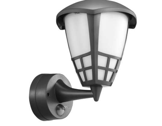Wandlamp 1xE27 met sensor Maclean. infraroodsensor. max. belasting 60W. IP65. grijze kleur. MCE518 GR