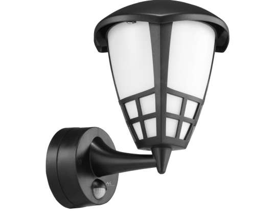 Wandlamp 1xE27 met sensor Maclean. infraroodsensor. max. belasting 60W. IP65. zwart. MCE518 B
