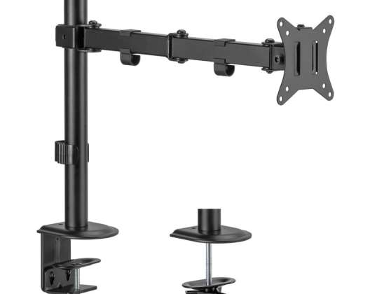 Support de bureau pour moniteur LCD Maclean. 17 32&quot;. 9kg. VESA 75x75 et 100x100 bras double. MC 753N