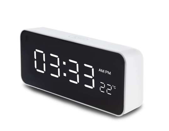Alarmklok met thermometerfunctie. GreenBlue. witte behuizing. GB397