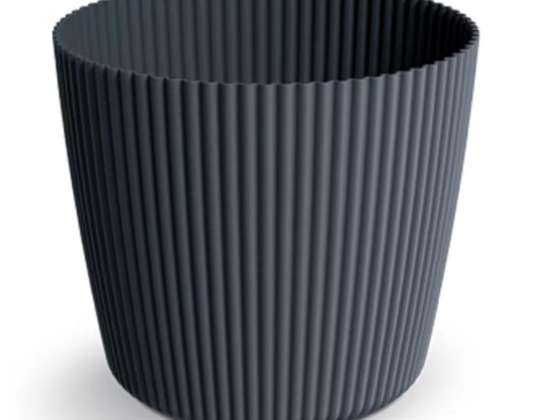 Doniczka Milly Round antracit DMI110 S433 priemer 109 mm