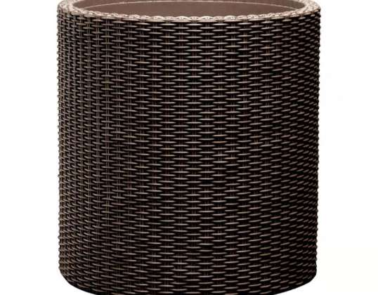 Maceta redonda CYLINDER PLANTER M marrón whisky