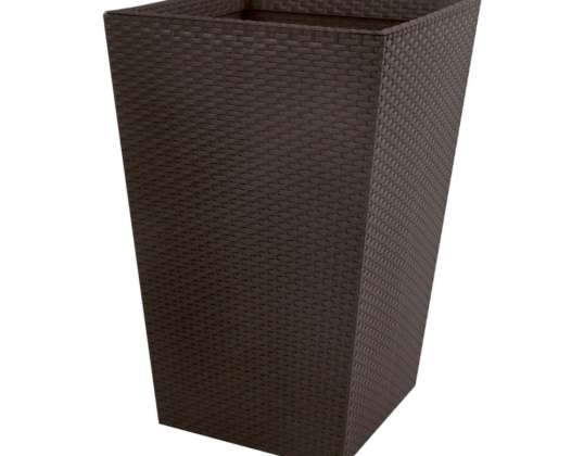 Rechteckiges Pflanzgefäß MEDIUM RATTAN PLANTER 55 4L whiskey brown