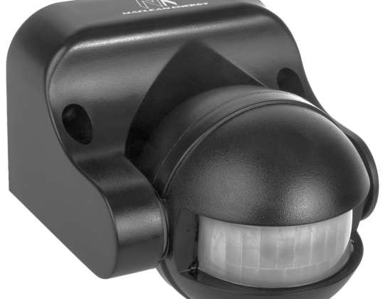 PIR Bewegingssensor Maclean. infrarood. IP44. grijs. bereik 12m. max. belasting 800/1200W. MCE358 GR