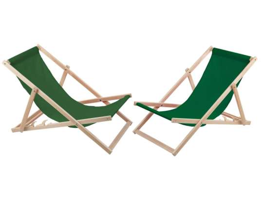 set med 2 solstolar GRÖNA sammansatta Woodok