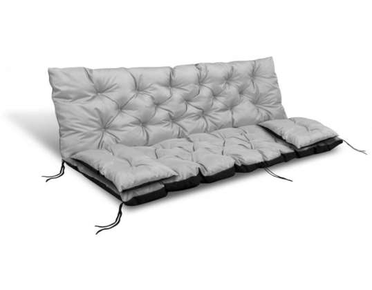 GARDEN SET 100x60x50CM   2 CUSHIONS 42X42 CM LIGHT GRAY