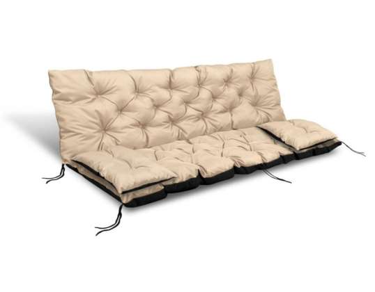 ΣΕΤ ΚΗΠΟΥ 180x60x50CM  2 ΜΑΞΙΛΑΡΙΑ 42X42 CM ΜΠΕΖ