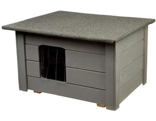 Dog house. cat. gray. Woodok