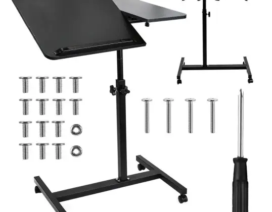 Mobiler Maclean Laptop Schreibtisch/Ständer. Weiß. Höhenverstellung 56 86cm. Max. 30kg .  MC 121 B