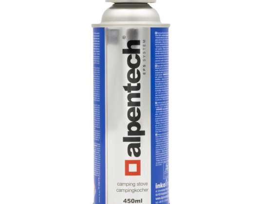 Alpentech plynová kartuše 450ml. splňuje normu EN417. isobutan. Systém EPS. IK301