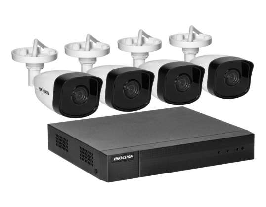 HIKVISION IPKIT B4 4CH комплект відеоспостереження з 4 трубчастими камерами IP HIKVISION IP CAM B140H та 4-канальним реєстратором HIKVISION NVR 4CH.