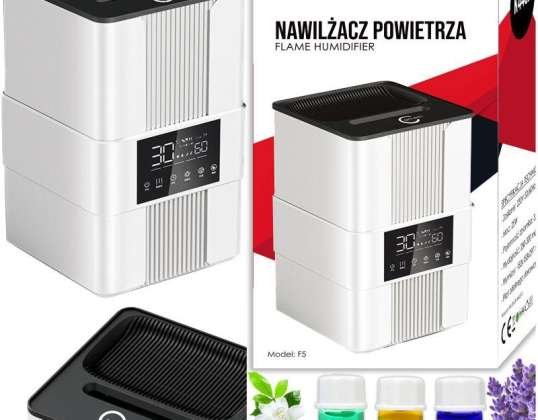 ULTRASONE LUCHTBEVOCHTIGER 3,5L MET AROMATHERAPIE EN OPEN HAARDEFFECT – CARRUZZO DELUXE