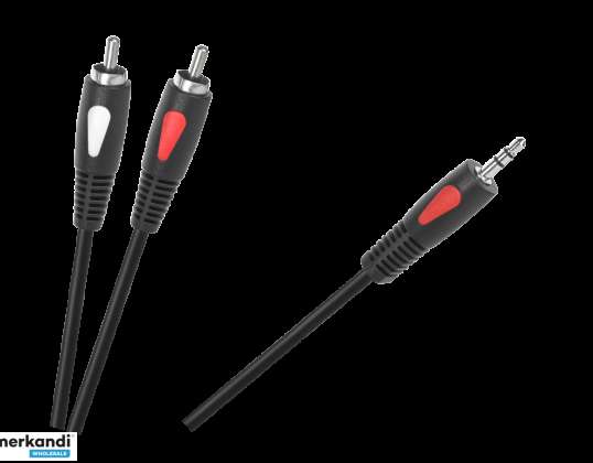 Kabel kontakt jack 3.5 - 2RCA 10m  Cabletech Eco Line