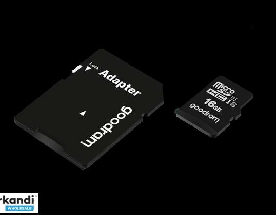 16GB UHS I Goodram microSD memóriakártya adapterrel