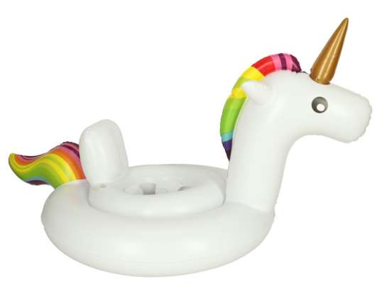 Bote inflable de anillo de natación para bebés con asiento Unicornio 70 cm 1 3 años