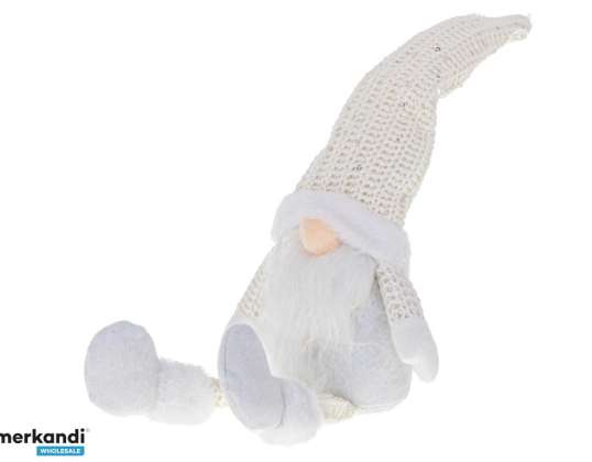 Weihnachtszwerg mit Bart weiß 47cm