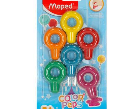 Matite Colorate Bambino Rotondo Primo Colorato Bambino Colorpeps 6 Colori Mappato