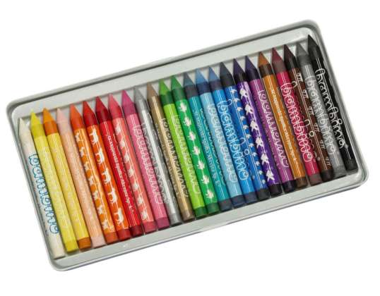 Pastelli in scatola di metallo 24 colori Temperamatite BAMBINO