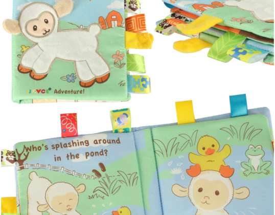 Sensory book teether tags sheep
