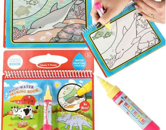 Coloring page Water book with marker Farm