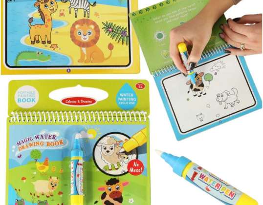Coloring page Water book with marker Animals
