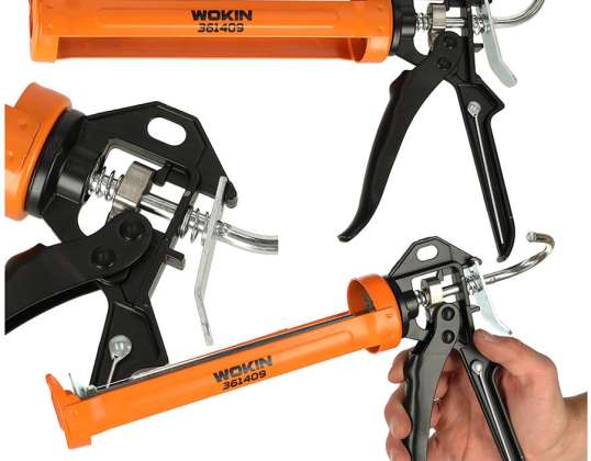 Pistola spremiagrumi per cartucce di colla siliconica acrilica masse corpo rotante 360 255mm WOKIN
