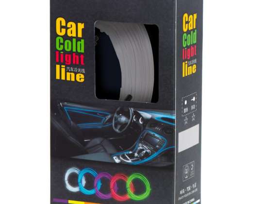 Oświetlenie ambientowe LED do samochodu / auta USB / 12V taśma 5m biał