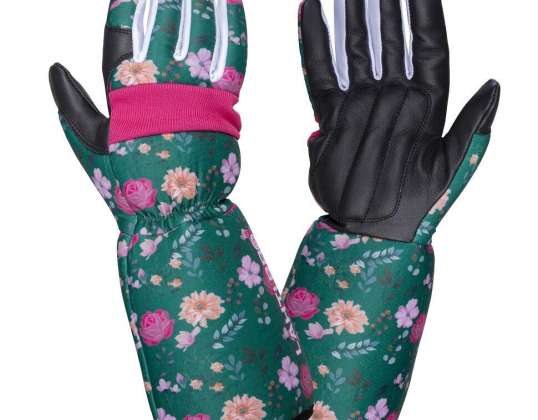 Gloves s. goat. green. long l272907p. card. &quot;7&quot;.ce.lahti