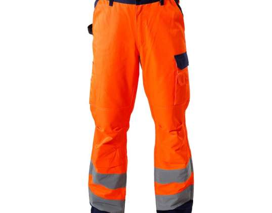 Oransje advarselsbukser 'premium'. 'm'. ce. lahti