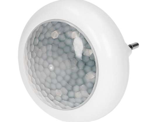 Lámpara LED nocturna con sensor de movimiento y crepúsculo 120° 8xLED 40lm 6500K